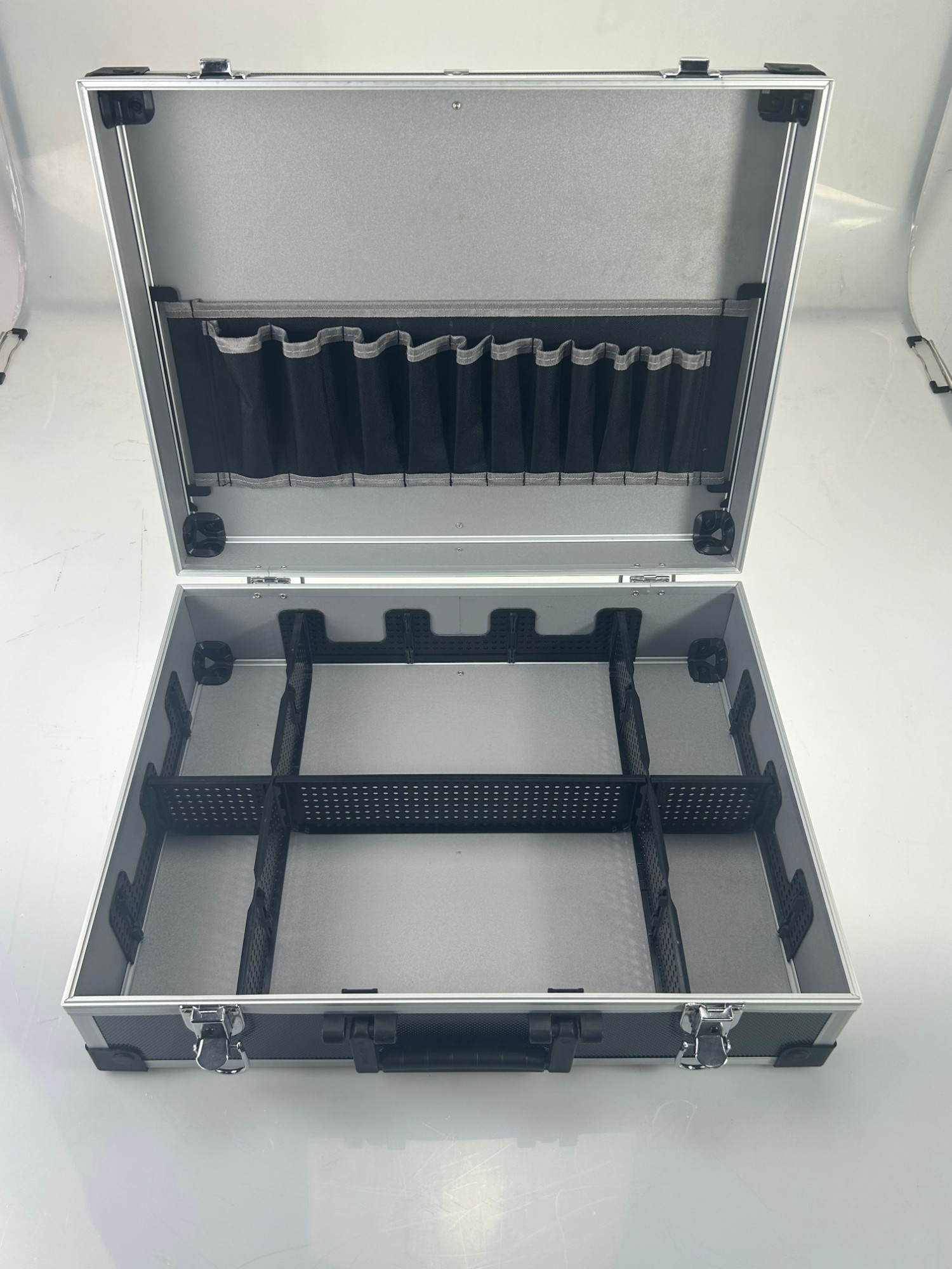 Universal Tool Box Empty Aluminium Customisable Compartment Toolbox 